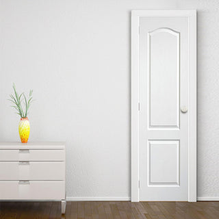 Image: OUTLET - Textured Classical 2 Panel Door - White Primed - Door Dirty, Bad Packaging