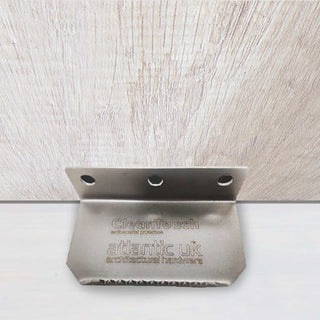 Image: Pair of CleanTouch Atlantic Door Foot Pulls - Satin Chrome
