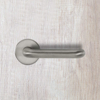 Image: CleanTouch RTD Lever on Round Rose Set with Anti-Bacterial Coating - Satin Chrome