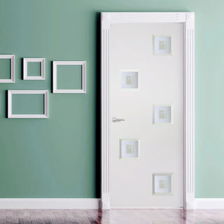 Image: White PVC contemporary internal door charlotte fusion 2