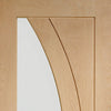Designer Salerno Oak Door with clear safety glass - Prefinished