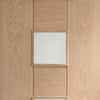 Messina Oak Door - Clear Glass - Prefinished