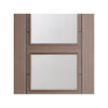 Contemporary grey glazed interior door