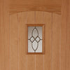 Cottage Mahogany External Door and Frame Set with Fittings - Part Obscure Double Glazing, From LPD Joinery