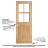 Cottage 4L Exterior Oak Door - Clear Double Glazing