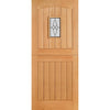 Cottage Stable Oak Door and Frame Set - 1L Leaded Tri Glazing