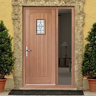 Image: Cottage External Hardwood Door and Frame Set - Bevelled Tri Glazed - One Unglazed Side Screen, From LPD Joinery