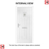 Country Style Aruba 1 Composite Front Door Set with Mirage Glass - Shown in Pastel Blue