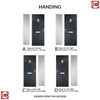 Country Style Aruba 1 Composite Front Door Set with Single Side Screen - Abstract Glass - Shown in Anthracite Grey