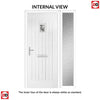 Country Style Aruba 1 Composite Front Door Set with Single Side Screen - Abstract Glass - Shown in Anthracite Grey