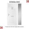 Country Style Aruba 1 Composite Front Door Set with Single Side Screen - Linear Glass - Shown in Mouse Grey