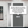 Country Style Aruba 1 Composite Front Door Set with Single Side Screen - Linear Glass - Shown in Mouse Grey