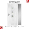 Country Style Aruba 3 Composite Front Door Set with Single Side Screen - Central Laptev Green Glass - Shown in Green