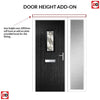 Country Style Catalina 1 Composite Front Door Set with Single Side Screen - Clarity Brass Glass - Shown in Black