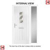 Country Style Catalina 1 Composite Front Door Set with Single Side Screen - Clarity Brass Glass - Shown in Black