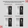 Country Style Catalina 1 Composite Front Door Set with Single Side Screen - Clarity Brass Glass - Shown in Black