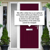 Country Style Catalina 1 Composite Front Door Set with Single Side Screen - Kupang Red Glass - Shown in Purple Violet