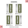 Country Style Debonaire 2 Composite Front Door Set with Single Side Screen - Central Kupang Green Glass - Shown in Reed Green