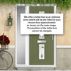 Country Style Debonaire 2 Composite Front Door Set with Single Side Screen - Central Kupang Green Glass - Shown in Reed Green