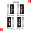 Country Style Seville 2 Composite Front Door Set with Single Side Screen - Barite Glass - Shown in Black