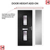 Country Style Seville 2 Composite Front Door Set with Single Side Screen - Barite Glass - Shown in Black
