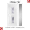 Country Style Seville 2 Composite Front Door Set with Single Side Screen - Barite Glass - Shown in Black