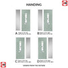 Country Style Tortola 1 Composite Front Door Set with Single Side Screen - Murano Green Glass - Shown in Chartwell Green