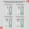 Country Style Tortola 1 Composite Front Door Set with Single Side Screen - Murano Green Glass - Shown in Chartwell Green