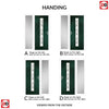 Country Style Uracco 1 Composite Front Door Set with Single Side Screen - Central Tahoe Green Glass - Shown in Green