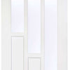 Four Sliding Wardrobe Doors & Frame Kit - Coventry Panel Door - White Primed