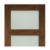 Coventry Walnut Shaker Style Double Evokit Pocket Door Detail - Frosted Glass - Prefinished