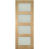 Coventry Shaker Style Oak Single Evokit Pocket Door - Frosted Glass - Unfinished