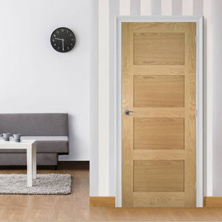 Image: Bespoke Coventry Shaker Style Oak Internal Door - Unfinished