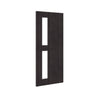 Bespoke Door - Flush American Dark Grey Ash Veneer - Clear Glass - 07 - Prefinished
