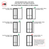 Bespoke Room Divider - Eco-Urban® Bronx Door DD6315C - Clear Glass with Full Glass Side - Premium Primed - Colour & Size Options