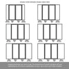 Room Divider - Handmade Eco-Urban® Baltimore with Two Sides DD6301F - Frosted Glass - Premium Primed - Colour & Size Options