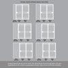 Room Divider - Handmade Eco-Urban® Sheffield Door Pair DD6312F - Frosted Glass - Premium Primed - Colour & Size Options