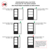 Bespoke Room Divider - Eco-Urban® Staten Door DD6310C - Clear Glass with Full Glass Side - Premium Primed - Colour & Size Options