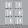 Room Divider - Handmade Eco-Urban® Boston Door Pair DD6311F - Frosted Glass - Premium Primed - Colour & Size Options