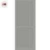 Bespoke Top Mounted Sliding Track & Solid Wood Door - Eco-Urban® Marfa 4 Panel Door DD6313 - Premium Primed Colour Options