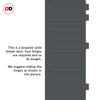 Oslo 7 Panel Solid Wood Internal Door Pair UK Made DD6400 - Eco-Urban® Stormy Grey Premium Primed