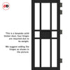 Handmade Eco-Urban Tromso 8 Pane 1 Panel Solid Wood Internal Door UK Made DD6402G Clear Glass - Eco-Urban® Shadow Black Premium Primed