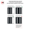 Bespoke Room Divider - Eco-Urban® Cornwall Eco-Urban® Door Pair DD6404F - Frosted Glass with Full Glass Side - Premium Primed - Colour & Size Options