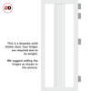 Bespoke Room Divider - Eco-Urban® Avenue Door Pair DD6410C - Clear Glass with Full Glass Sides - Premium Primed - Colour & Size Options