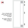Handmade Eco-Urban Suburban 4 Pane Solid Wood Internal Door UK Made DD6411G Clear Glass(2 FROSTED CORNER PANES)- Eco-Urban® Cloud White Premium Primed