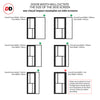 Bespoke Room Divider - Eco-Urban® Hampton Door DD6413C - Clear Glass with Full Glass Side - Premium Primed - Colour & Size Options