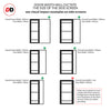 Bespoke Room Divider - Eco-Urban® Malvan Door DD6414C - Clear Glass with Full Glass Side - Premium Primed - Colour & Size Options