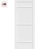 Bespoke Top Mounted Sliding Track & Solid Wood Door - Eco-Urban® Malvan 4 Panel Door DD6414 - Premium Primed Colour Options
