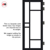 Handmade Eco-Urban Isla 6 Pane Solid Wood Internal Door UK Made DD6429SG Frosted Glass - Eco-Urban® Shadow Black Premium Primed
