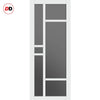 Urban Ultimate® Room Divider Isla 6 Pane Door Pair DD6429T - Tinted Glass with Matching Side - Colour & Size Options